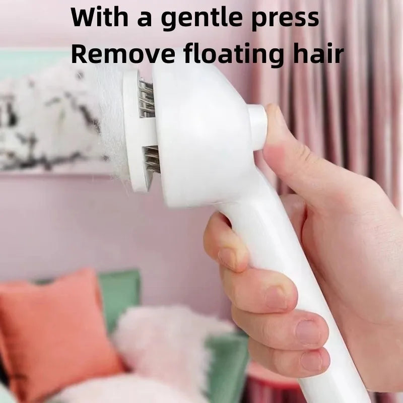 Escova Grooming com Umidificador de Névoa para Cães e Gatos