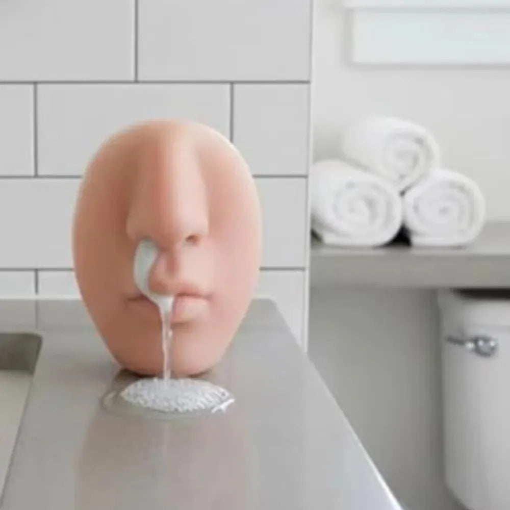 Funny Nose Soap Dispenser – Wall-Mounted Quirky Shower Gel & Liquid Soap Holder (Gag Gift)